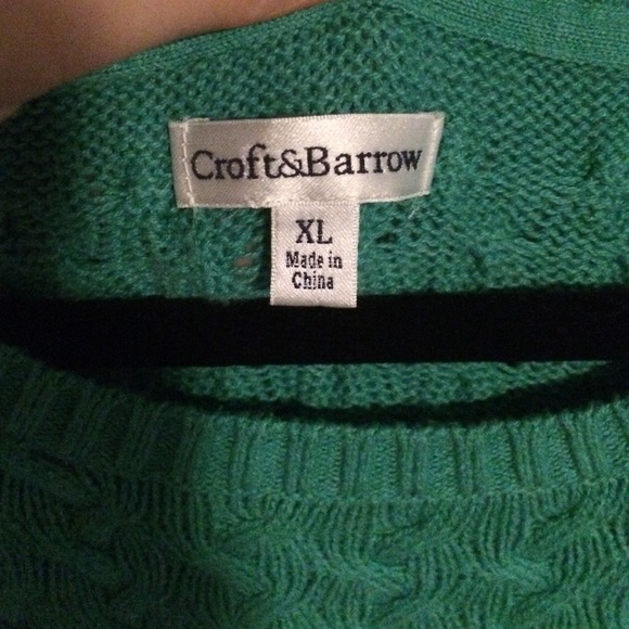 Croft & Barrow Teal Blue Cable Knit Sweater 😃 - Picture 3 of 4
