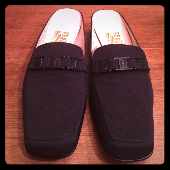 Salvatore Ferragamo Black Mules
