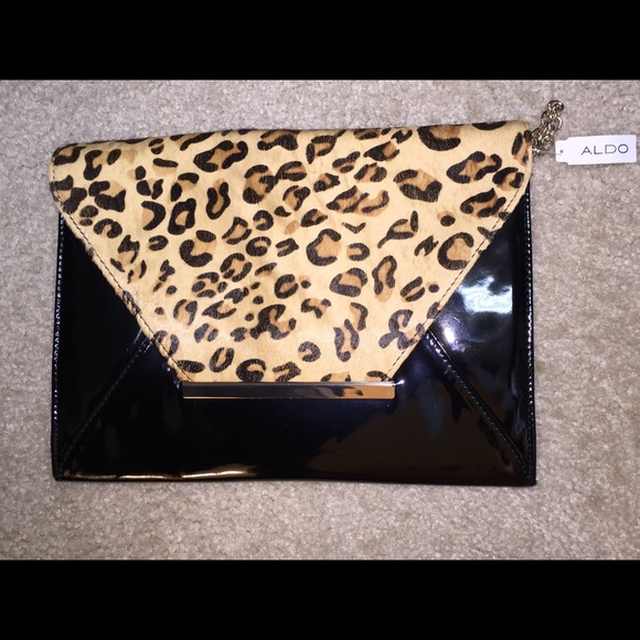 New Leopard/Patten Leather Aldo Clutch