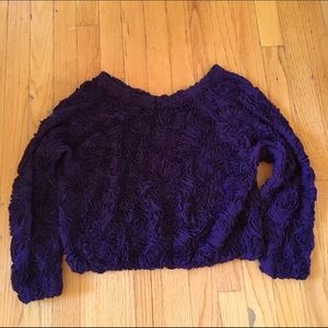 American Apparel Rose Appliqué Sweater