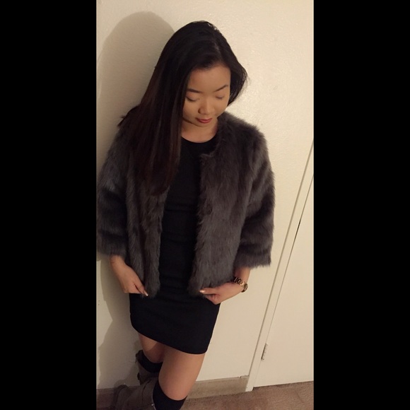 Ash Grey Fur Jacket