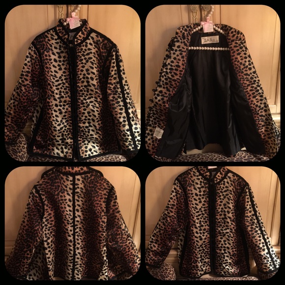 Stunning Lilli Ann satin leopard jacket - Picture 4 of 4