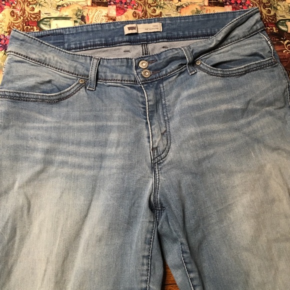 Levi jeans, worn but still in decent condition.