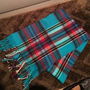 teal plaid scarf