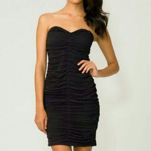 Charlotte Russe - Black Rushed Dress