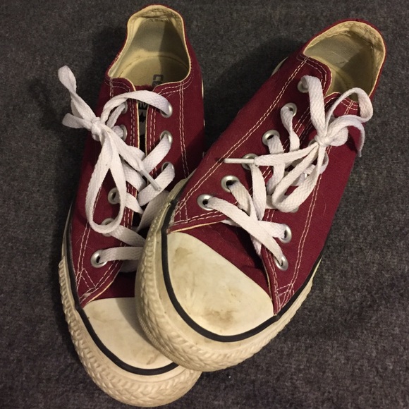Maroon Low Top Converse