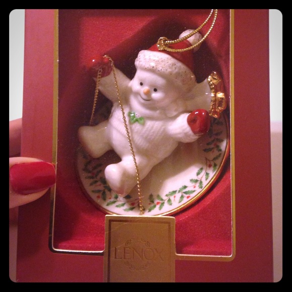 Lenox Holiday Saucer Snowman