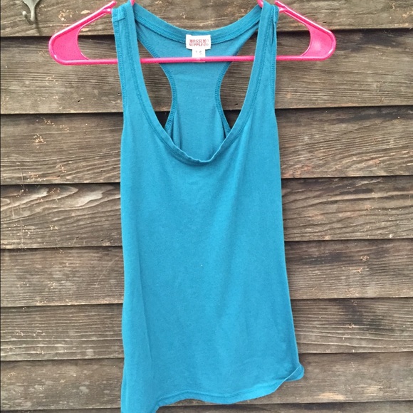 Teal racerback tank