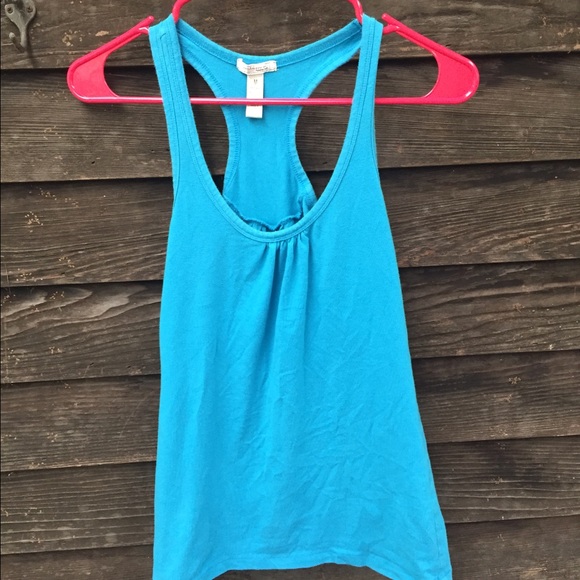 Blue racerback tank