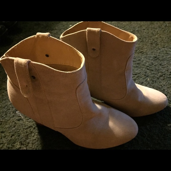 Tan ankle booties
