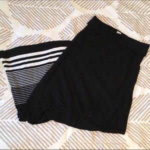 Black and white maxi skirt