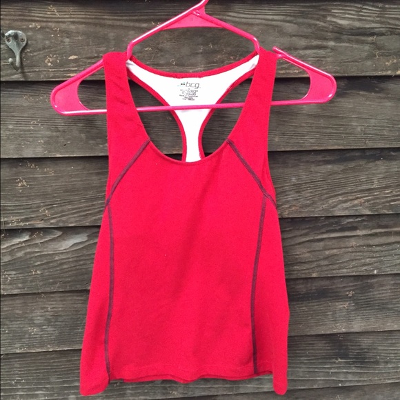 Red yoga tank top