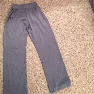 Under Armor gray sweatpants.