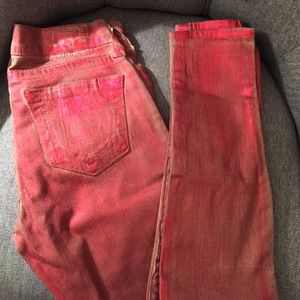 True Religion Jeans - Red metallic painted True Religion Jeans "Halle" True Religion Jeans - Red metallic painted True Religion Jeans "Halle"