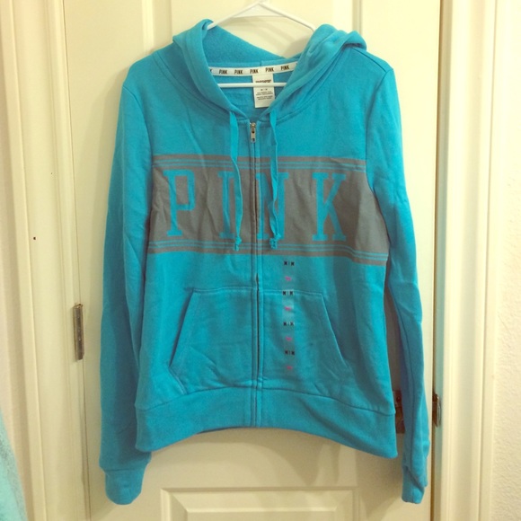 PINK light blue hoodie