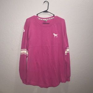 pink college tee