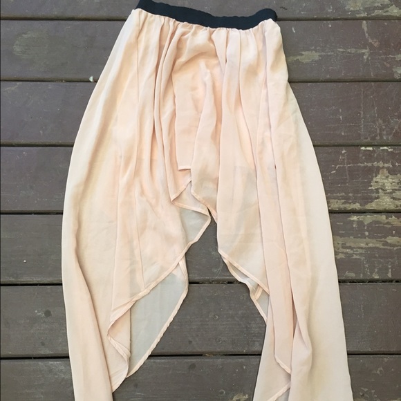 Pink high-low skirt