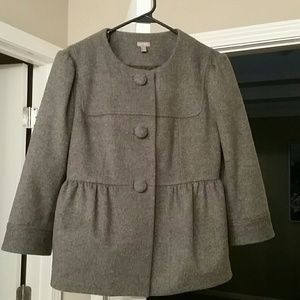 Grey 100% wool button jacket