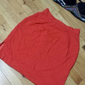 Orange/Red Pencil Skirt