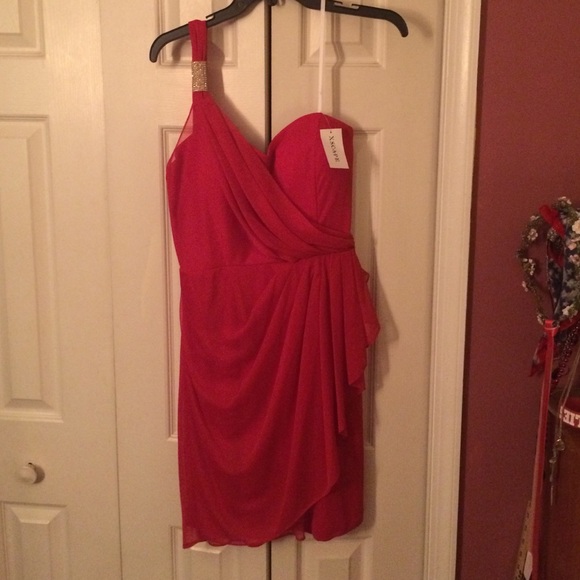 Red cocktail dress