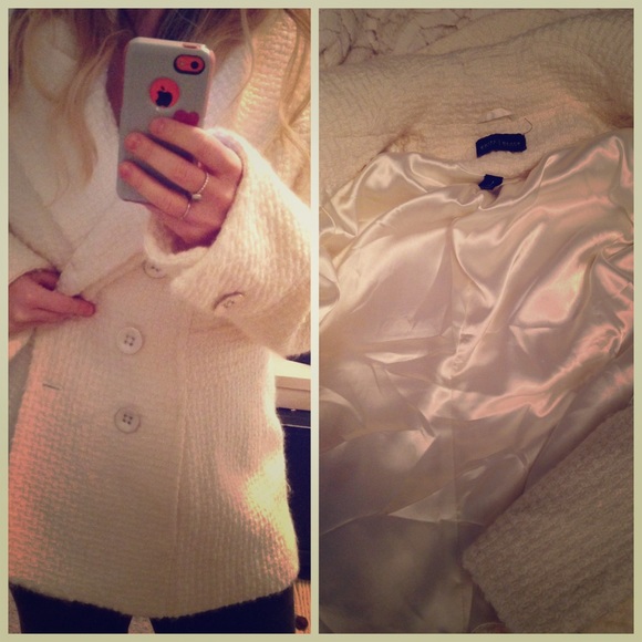 White House Black Market Jackets & Blazers - White House Black Market  tweed snow beige coat