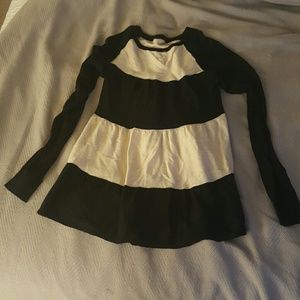 Black and white striped XOXO sweater
