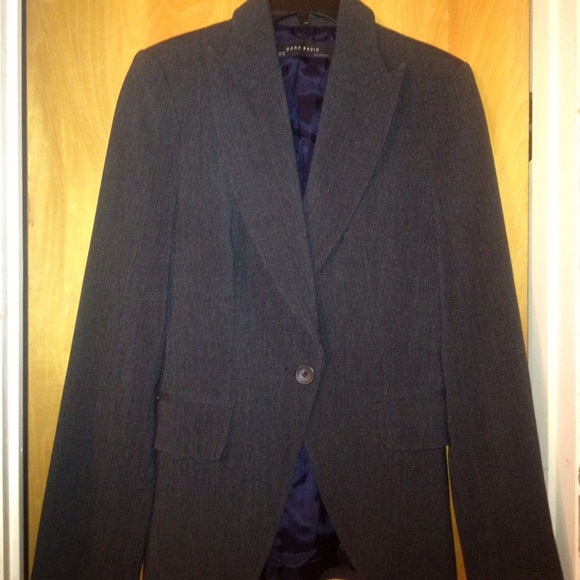 Zara Winter Weight Charcoal Skirt Suit size 0
