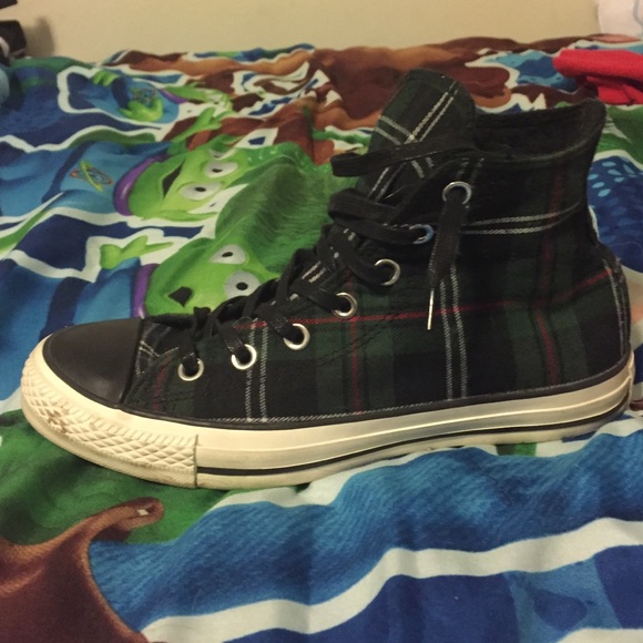 Plaid fabric Converse women's size: 8 mens size:6