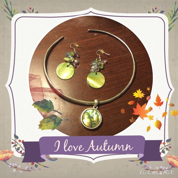 Necklace & earrings omega set - Picture 1 of 4