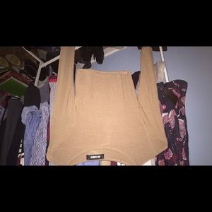 Cropped long sleeve top