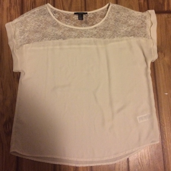 White chiffon top