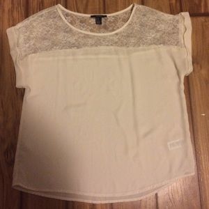 White chiffon top