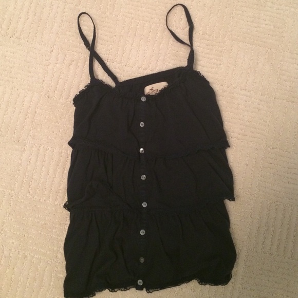 Navy Ruffled tank