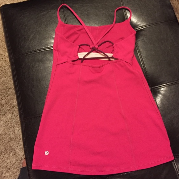 Pink Lululemon tank top