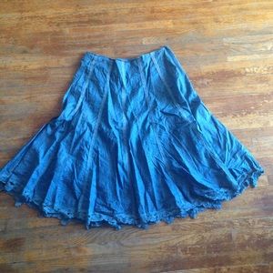 Navy blue long skirt