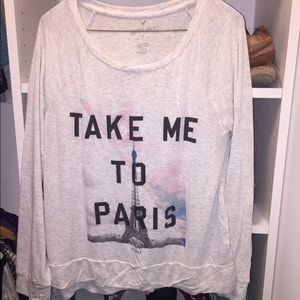 American eagle take me to Paris top!!!