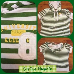 🌴Green/White Stripe Zip Hoodie🌴