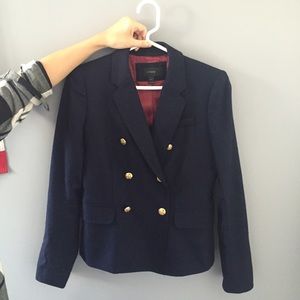 J.crew double breasted navy blazer