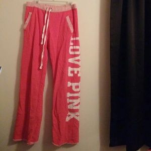 Pink sweat pants