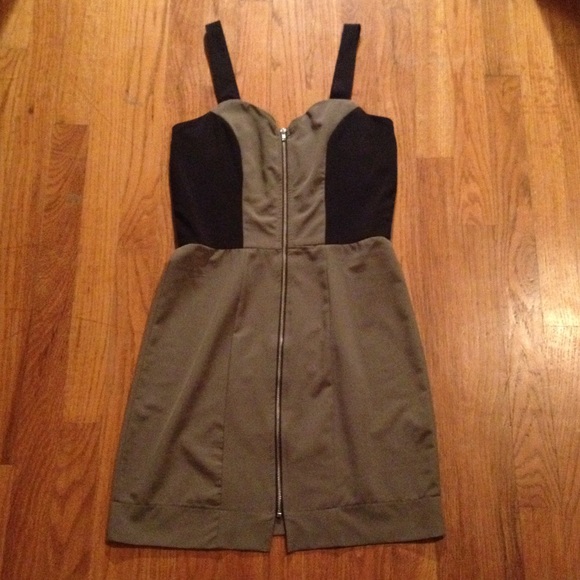 Sexy Bodycon Midi Zipper Dress - Picture 1 of 3