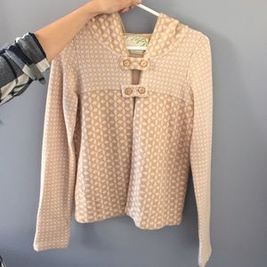 Anthropologie hooded button sweater