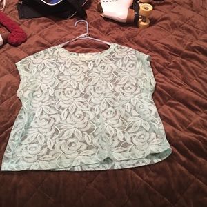 Blue lace shirt