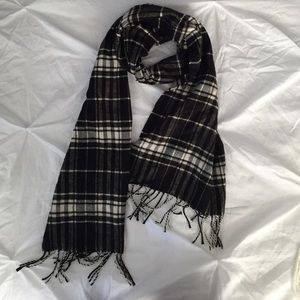 Black and White Plaid Scarf