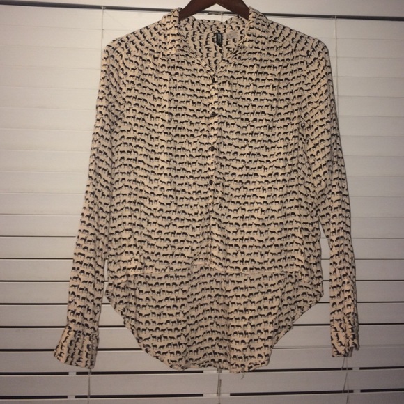 Tops - Animal printed button up