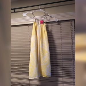 Yellow and White Lilly Top