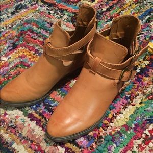 Tan booties