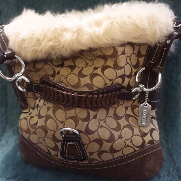 Authentic Furred Coach Tote