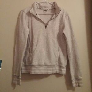 PINK half zip sweat shirt