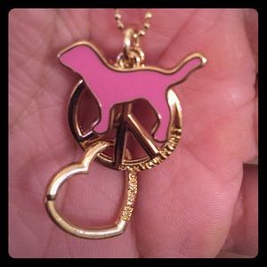 Victoria's Secret PINK necklace with charm.