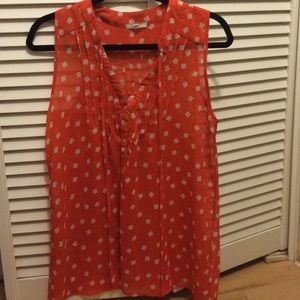 Orange sheer Pleione top